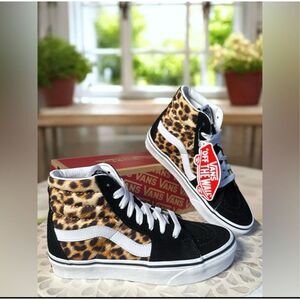 VANS SK8-Hi Leopard Animal Print Shoes 508731 Men's US 3.5 Women's 5 EU 34.5